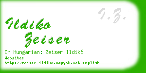 ildiko zeiser business card